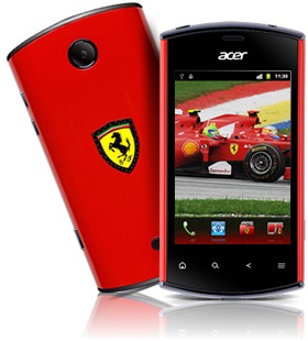 Acer liquidmini Ferrari Edition Detailed Tech Specs