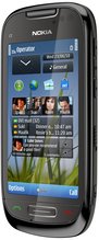 NOKIA C7-00 CHARCOAL BLACK FRONT ANGLE
