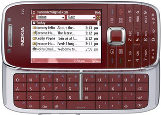 NOKIA E75 FRONT OPEN RED 1