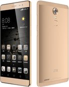 ZTE AXON MAX GOLD FRONT BACK ANGLE