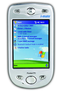 I-Mate Pocket PC Phone Edition  (HTC Himalaya) Detailed Tech Specs