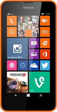 Sprint Nokia Lumia 635 LTE  (Nokia Moneypenny) Detailed Tech Specs