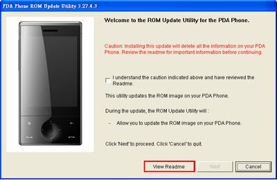 HTC Touch Diamond ROM Upgrade 2.03.401.3 datasheet