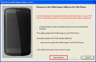 HTC Touch HD ROM Upgrade EU ROM Upgrade 1.56.4xx.x datasheet