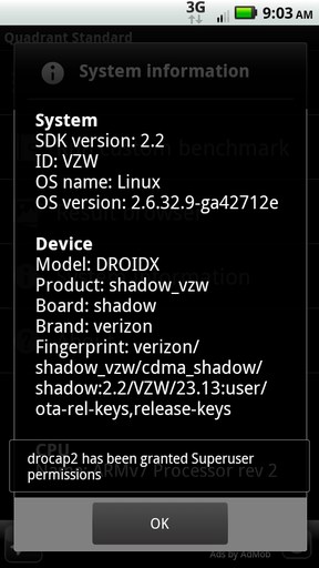 Motorola DROID X Android 2.2 System OTA Update 2.3.15.MB810.Verizon.en.US/BP image image