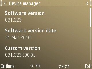 Nokia E72 Firmware Update v31.023 datasheet