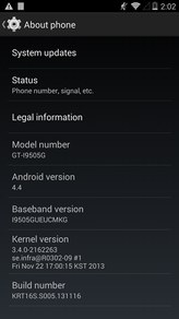 Samsung GT-i9505G Galaxy S4 Google Play Android 4.4 KitKat OTA System Update KRT16S