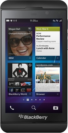 RIM BlackBerry Z10 3G STL100-1  (RIM London) Detailed Tech Specs