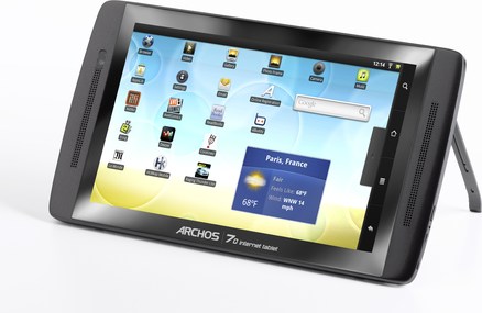 Archos 70 Internet Tablet Hard Drive Disk Serie Detailed Tech Specs