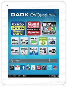 Akortek Dark EvoPad 3G R9740 Detailed Tech Specs