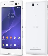 sony xperia c3 white back front