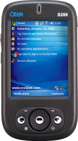 Qtek S200  (HTC Prophet) Detailed Tech Specs