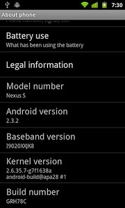 Google Nexus S Android 2.3.2 OS Update GRH78C