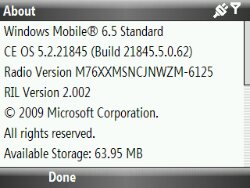 Verizon HTC Ozone XV6175 Windows Mobile 6.5 Upgrade 2.16.605.15